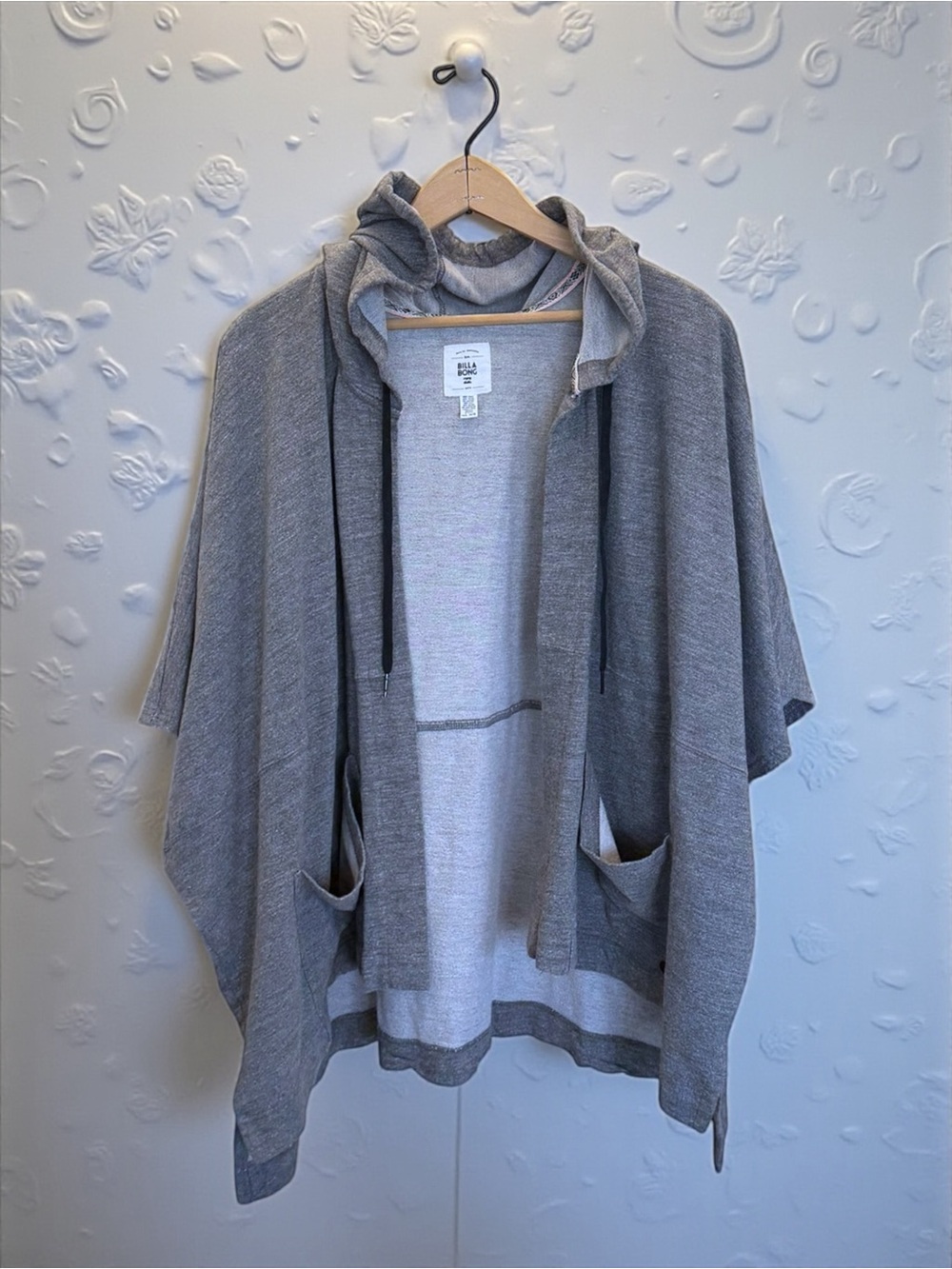 Billabong Light Gray Knit Hoodie